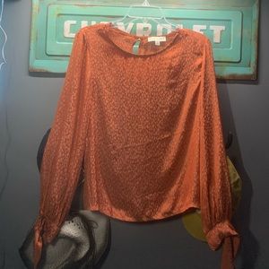 Orange leopard top
